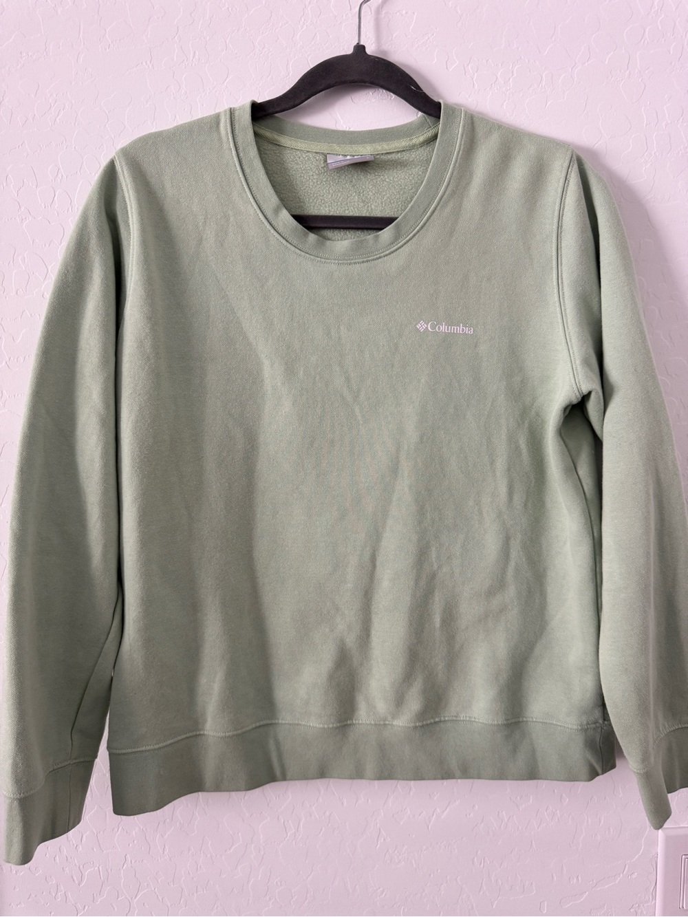Columbia Sweater Women's L Mint Green Pullover Crew Neck Long Sleeve Sweatshirt